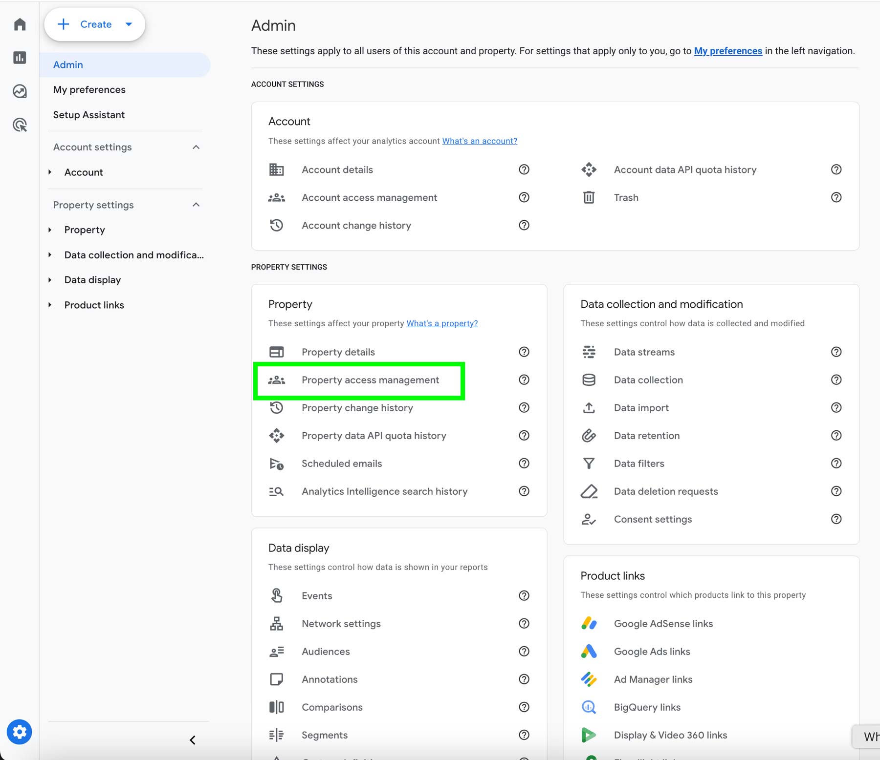 Google Analytics 4 Property Access Management