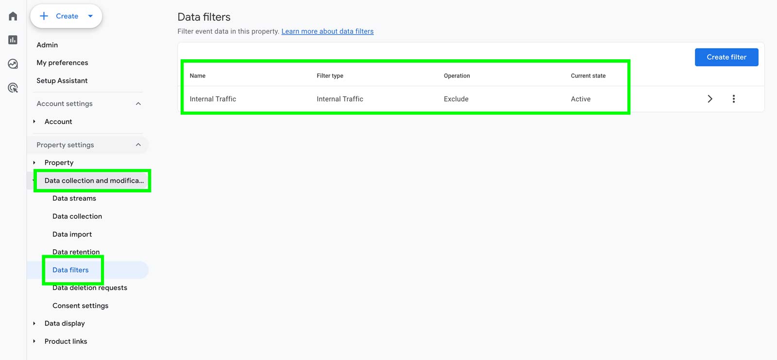 Google Analytics 4 Internal Traffic