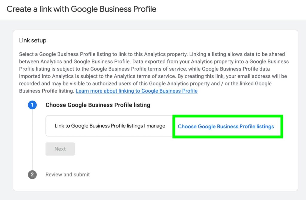Google Business Profile Links