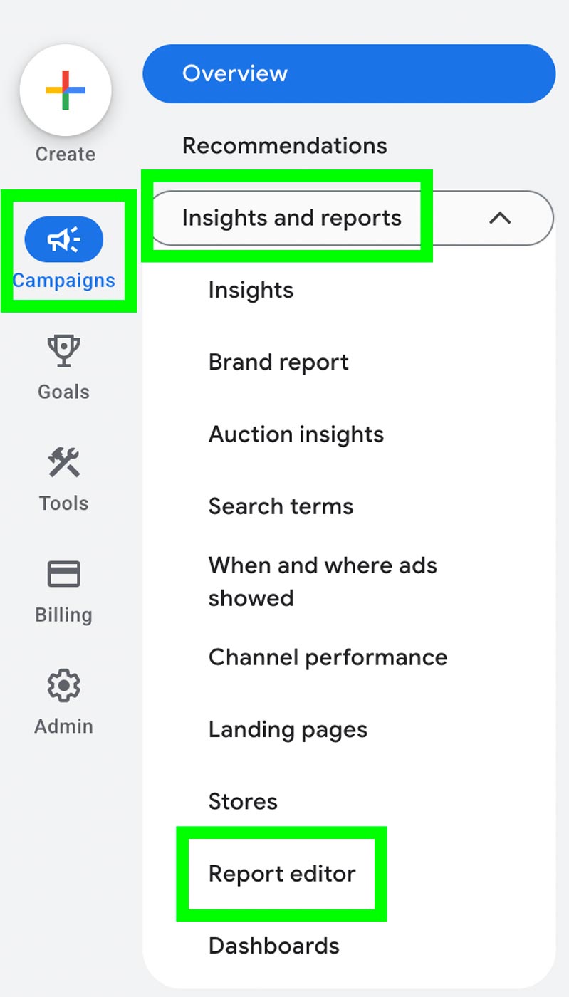 Google Ads Reports Editor